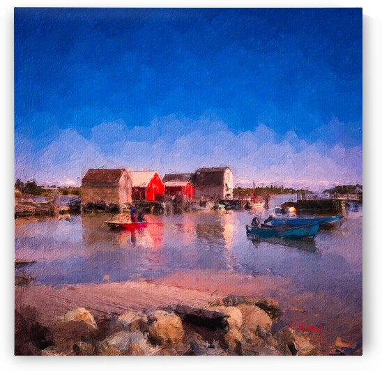 Coastal Blue Harmony – Blue Rocks Nova Scotia by Paul Newman Studio