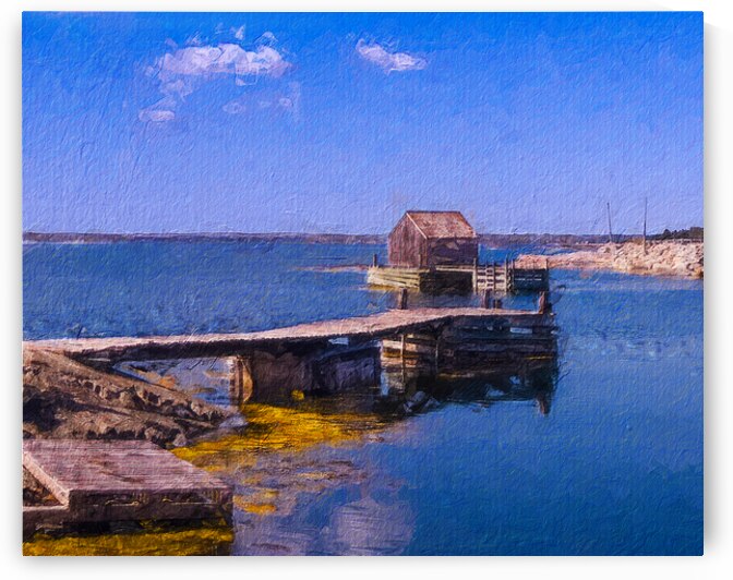 Impression of a Quiet Wharf – Blue Rocks Nova Scotia by Paul Newman Studio