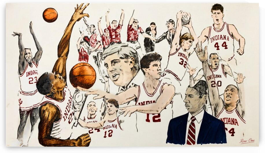1987 Indiana Hoosiers Art Remix by Row One Brand