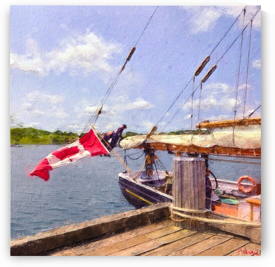 Preparing to Sail Bluenose II – Lunenburg Nova Scotia by Paul Newman Studio