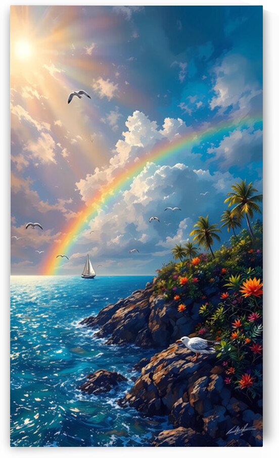 Tropical Paradise with Rainbow by Sihemsoso