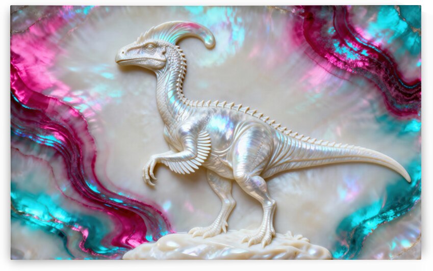 Opaline Predators: The Ornitholestes Hermanni by Sumer Paintings