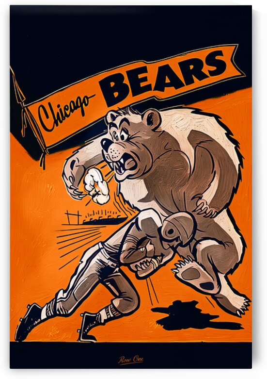 Vintage Chicago Bears Cartoon Remix by Row One Brand