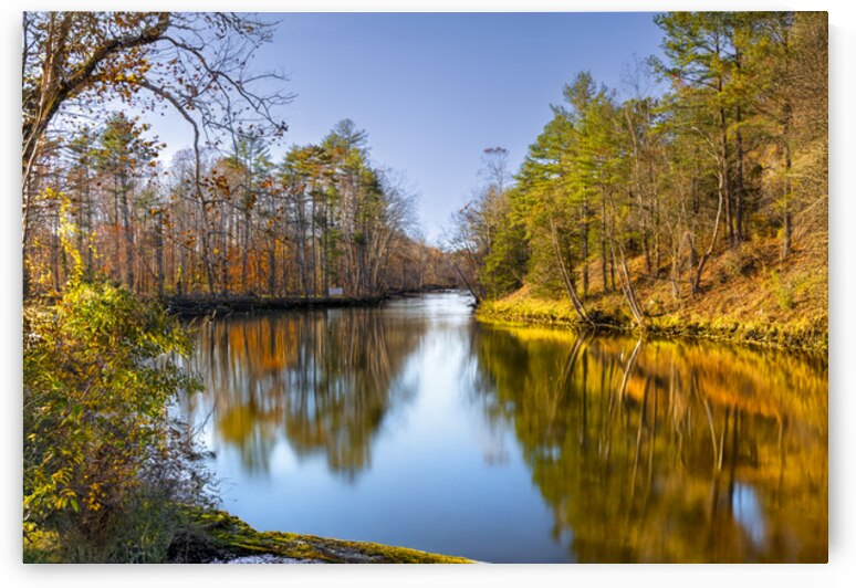 Appalachian Mountains Autumn River Scene by Shelia Hunt Photography