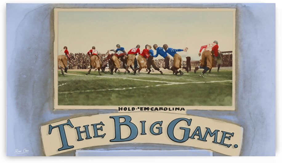Vintage North Carolina Tar Heels Football Art | Row One by Row One Brand
