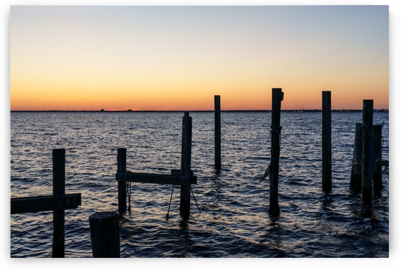 Golden Sunset Echoes Of The Dock by Jennifer White