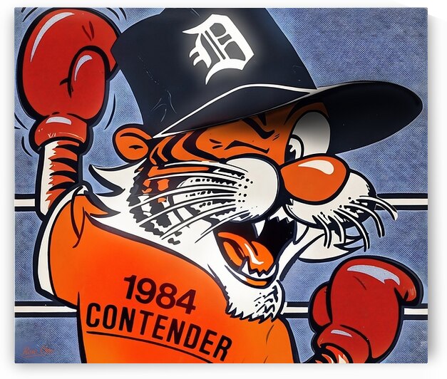1984 Detroit Tiger Cartoon Remix Art | Row One by Row One Brand