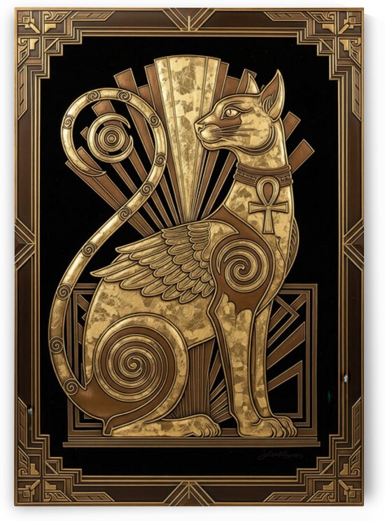 Bastet: The Gilded Protector of the Home by Sumer Paintings