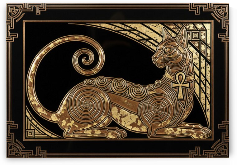 Elegance of Bubastis: A Modern Tribute to Bastet by Sumer Paintings