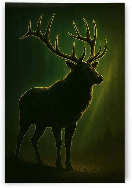 Emerald Monarch Stag of the Forest by Aaron Potts