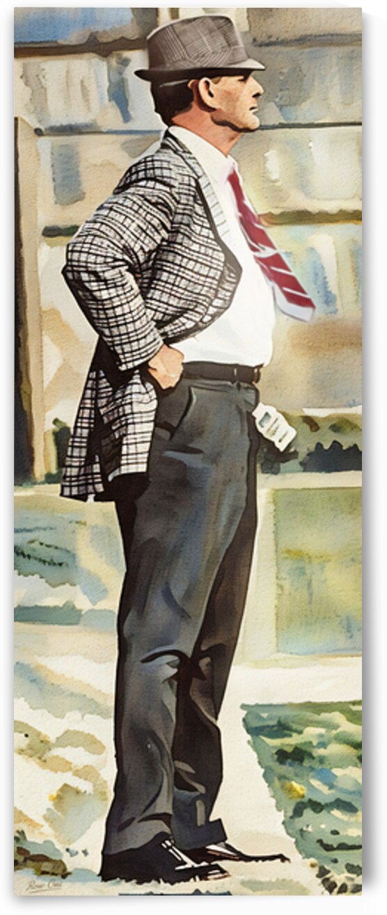 Bear Bryant Alabama Sideline Art by Row One Brand