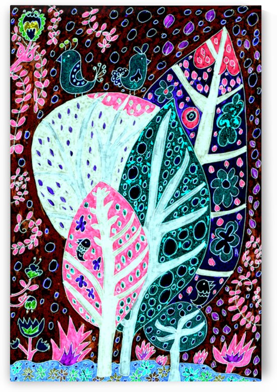 Abstract Forest and Colourful Birds by Catriona Roberts Nature Photography and Designs