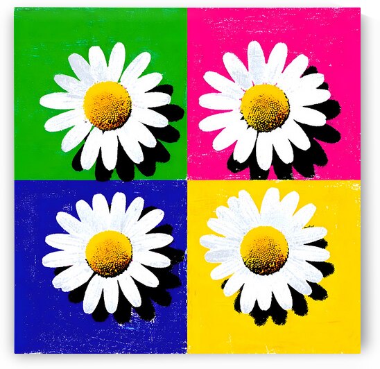 Daisy Days – Color Block Pop Art Print by Savage Art Prints