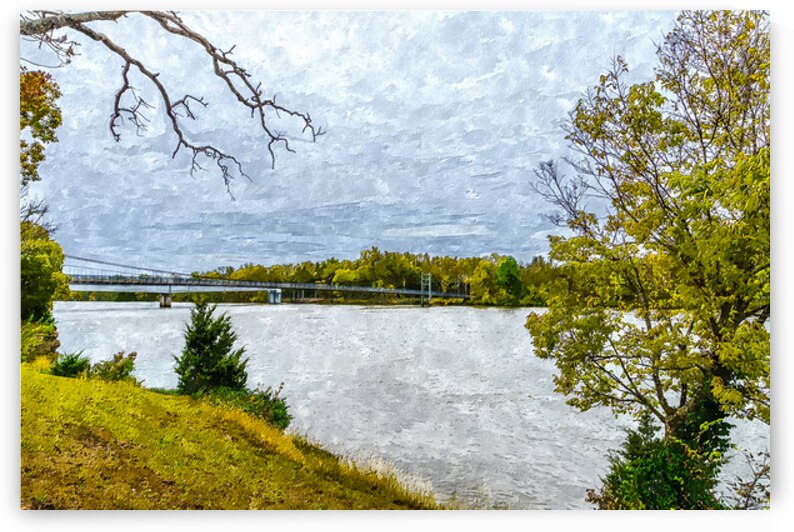 Truman Lake And Joe Dice Bridge Painterly by Jennifer White