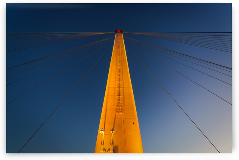 Bob Kerrey Bridge Yellow Post Night by Jennifer White