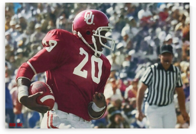 Billy Sims OU Sooners Football Art by Row One Brand