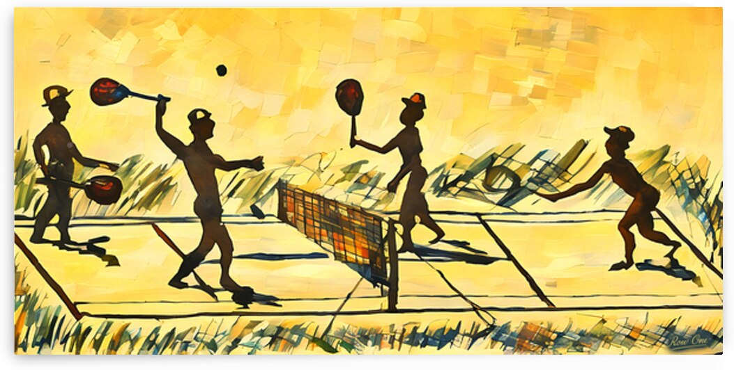 Early 1900s Tennis Art Remix by Row One Brand