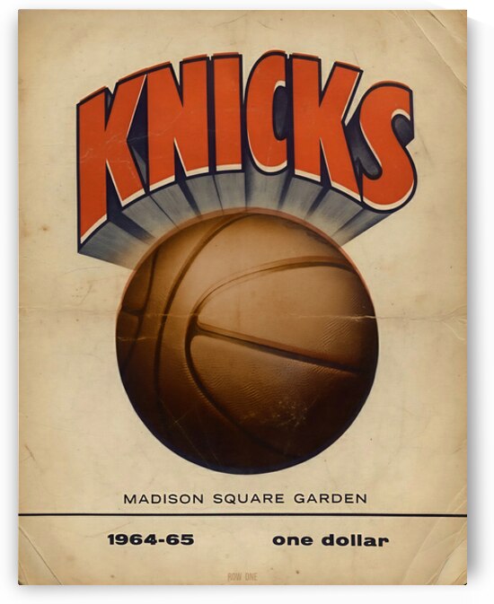 1964 New York Knicks Basketball Cover Art by Row One Brand