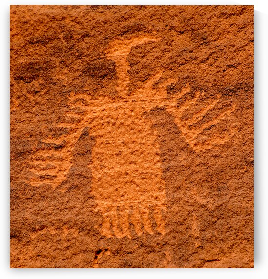 Ancient Raven Petroglyph - Moab Utah by Gary Whitton