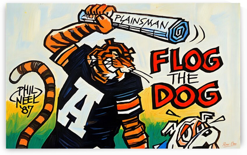 1980s Auburn Georgia Phil Neel Art by Row One Brand