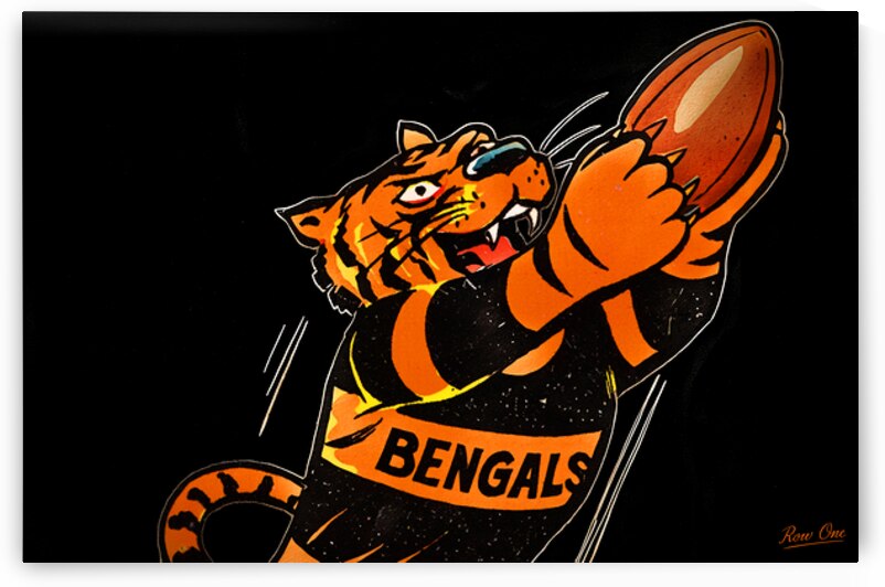 Vintage Cincinnati Bengals Cartoon Art by Row One Brand