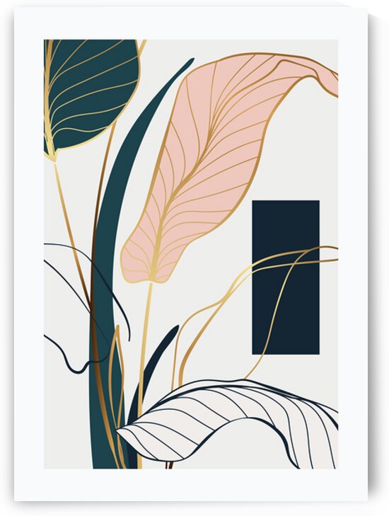 Abstract tropical leaves. b by Towseef Dar