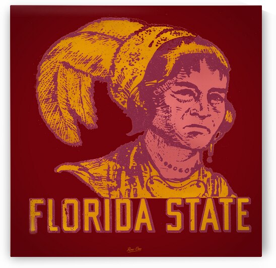 Vintage Florida State Seminoles Art Remix by Row One Brand