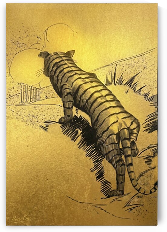 Early 1900s Missouri Tiger and Columns Art Remix by Row One Brand