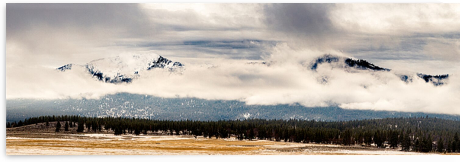 Thompson Peak Stormy Panorama - Lassen County California by Mike Lee