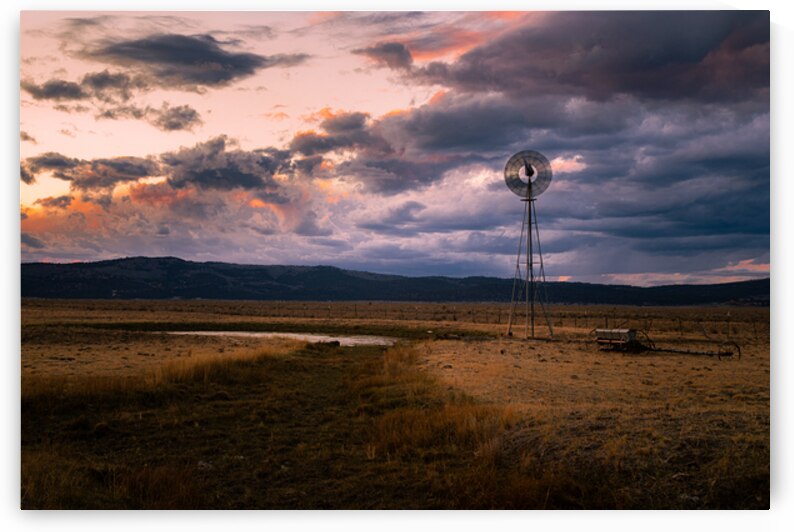 Aermotor Evening Shift - Madeline - Lassen County California by Mike Lee