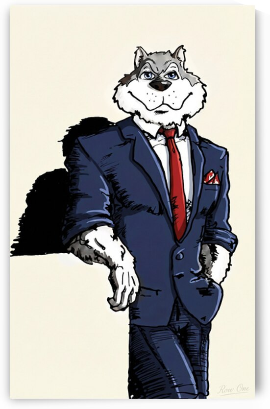 1980s Husky Cartoon Art by Row One Brand