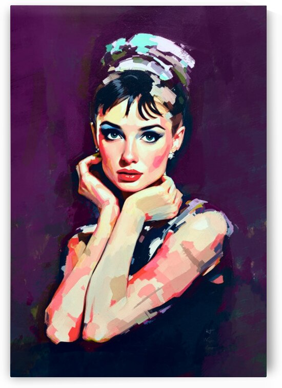 Audrey Hepburn Portrait Art Print by Tricky Rabbit Art