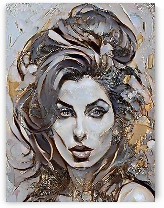 Amy Winehouse Portrait • Pop Art Style Music Icon Artwork • Vibrant Colorful Wall Art Print by ArtByLumy
