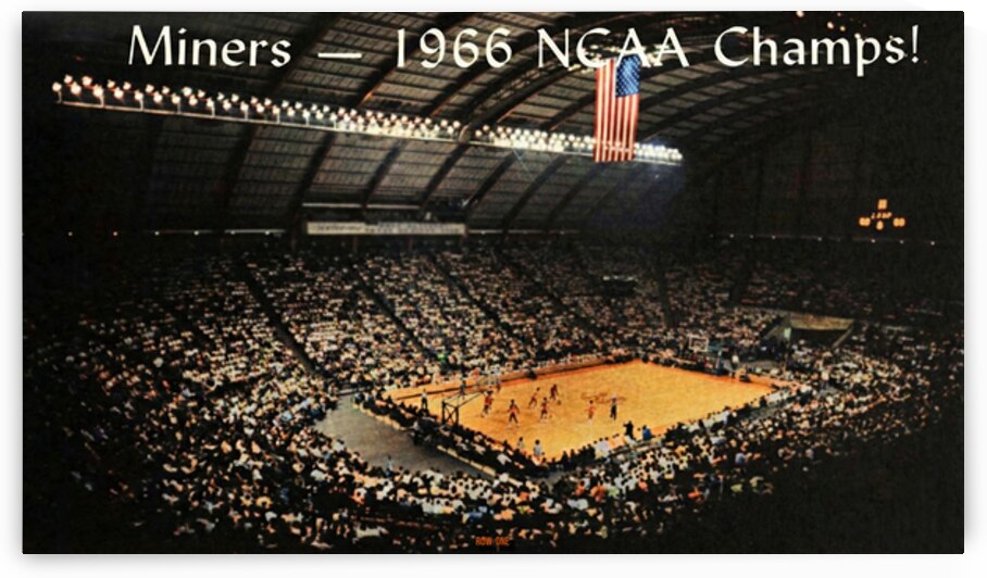 1966 Texas Western Miners NCAA Champs Art by Row One Brand