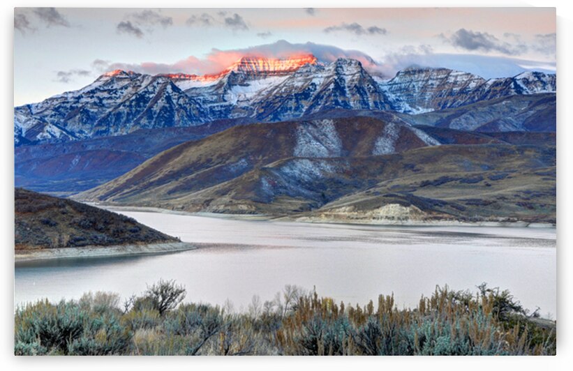 Mt. Timpanogos Winter Sunrise -  Wasatch Mountains - Utah by Gary Whitton