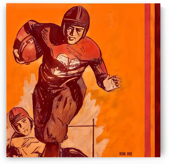 1930s Virginia Tech Football Art Remix by Row One Brand