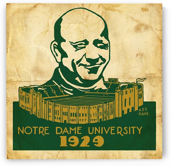 1929 Notre Dame Football Art Remix by Row One Brand