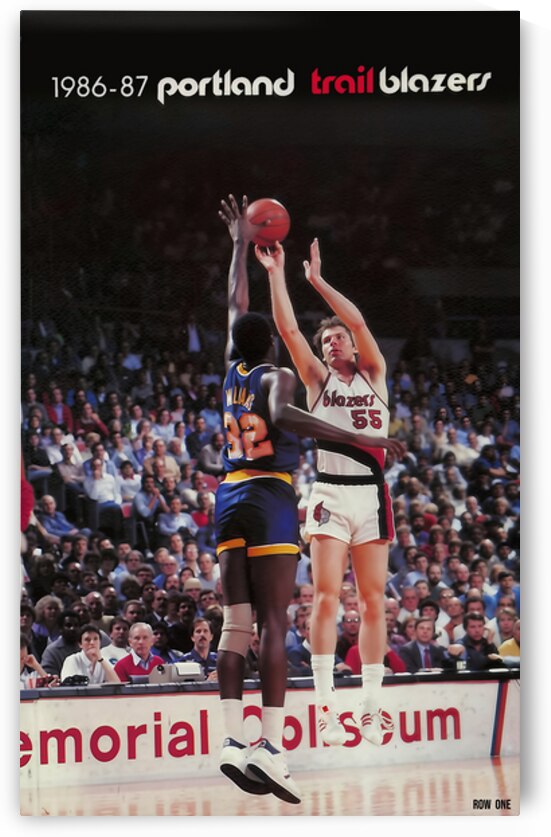 1986 Portland Trailblazers Art by Row One Brand