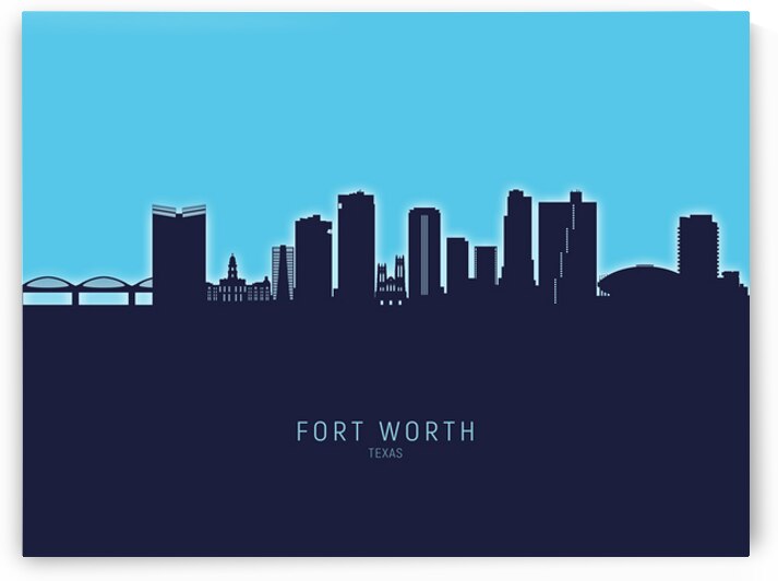 Fort Worth Texas Skyline by Michael Tompsett