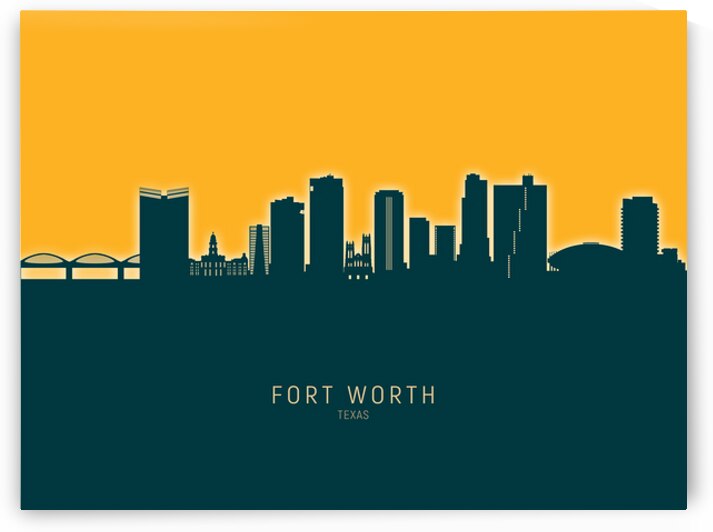 Fort Worth Texas Skyline by Michael Tompsett