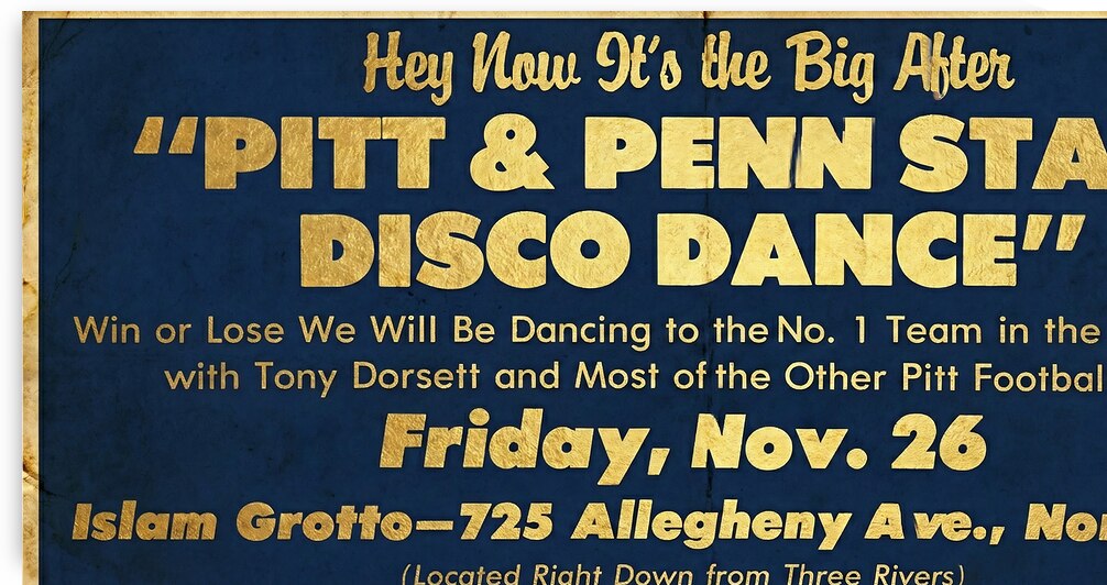 1976 Pitt Penn State Football Dance Ad Remix by Row One Brand