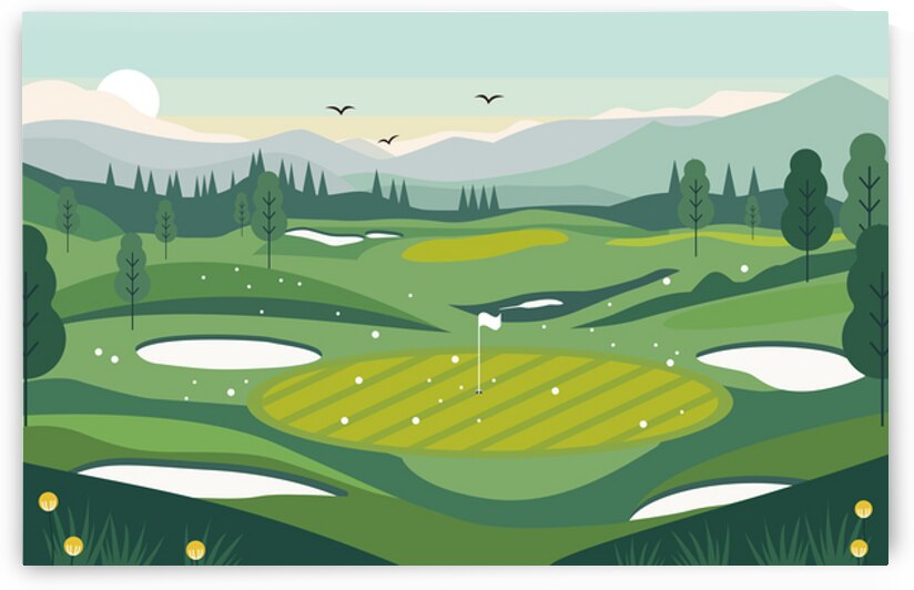 Green Golf Field by Towseef Dar