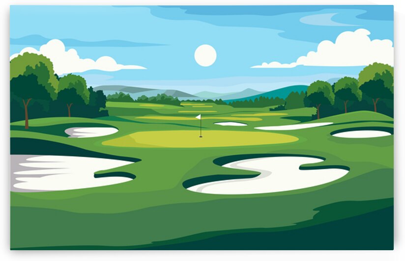 Green Golf Field by Towseef Dar