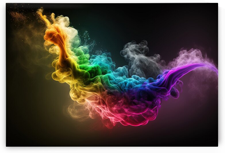 Multicolored neon smoke by Towseef Dar