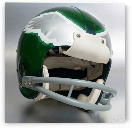 1976 Philadelphia Eagles Football Helmet Art by Row One Brand