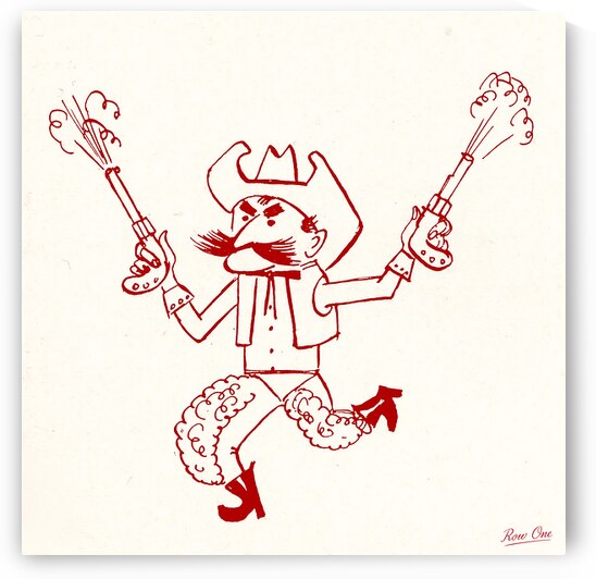 1950s Oklahoma Sooners Mascot Art by Row One Brand