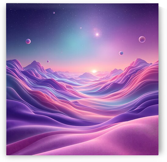 Cosmic Horizon Vibrant Gradient Dreamscape by HASAG