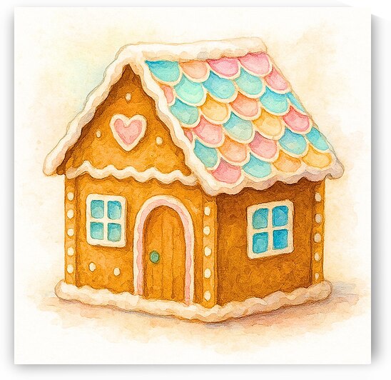 Pastel Gingerbread Dream Cottage by Al ameen Muftau