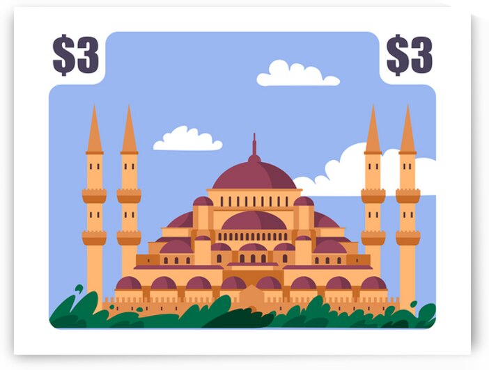 Mosque postage stamp  by Towseef Dar