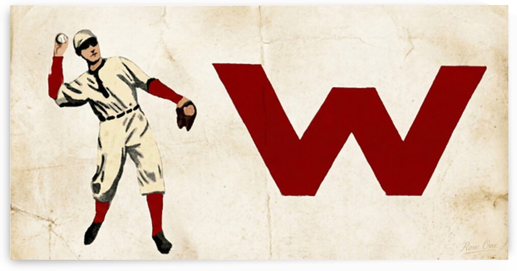 Vintage Wisconsin Badgers Baseball Art Remix by Row One Brand